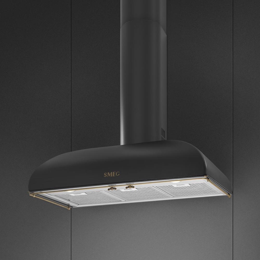 Nástěnný odsavač par z řady Coloniale, 90 cm, antracitová