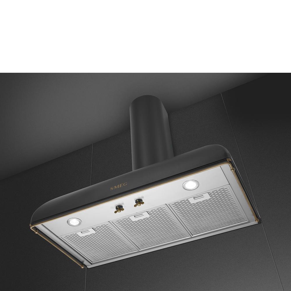 Nástěnný odsavač par z řady Coloniale, 90 cm, antracitová