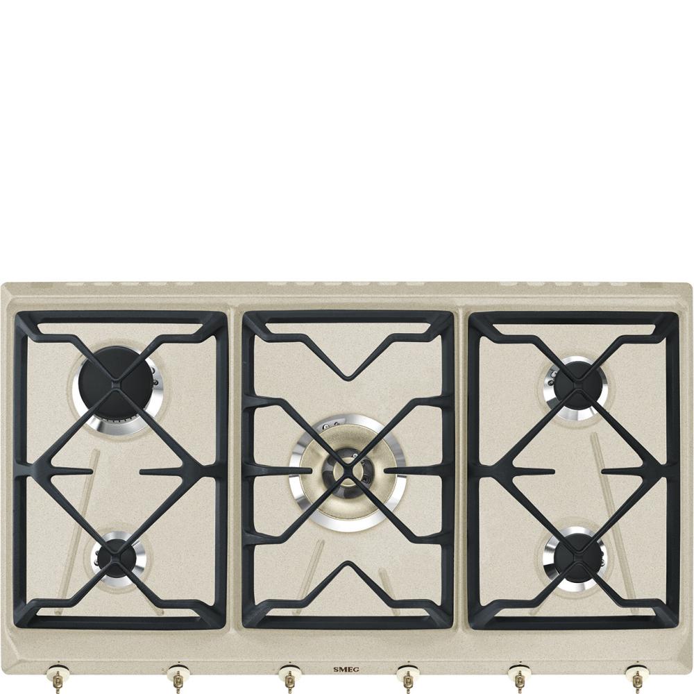 Plynová varná deska s 5 varnými zónami, 90 cm, SRV896, černá