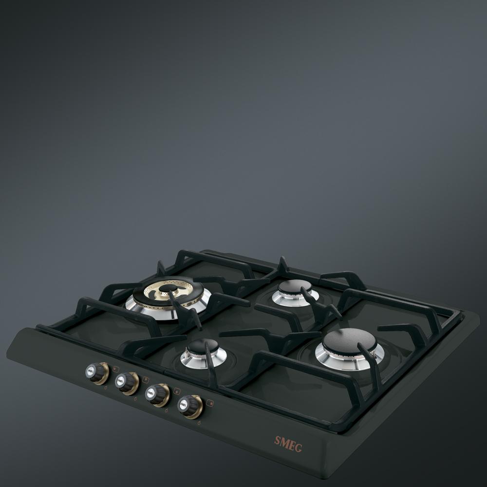 Plynová varná deska se 4 varnými zónami, 60 cm, SR764, černá