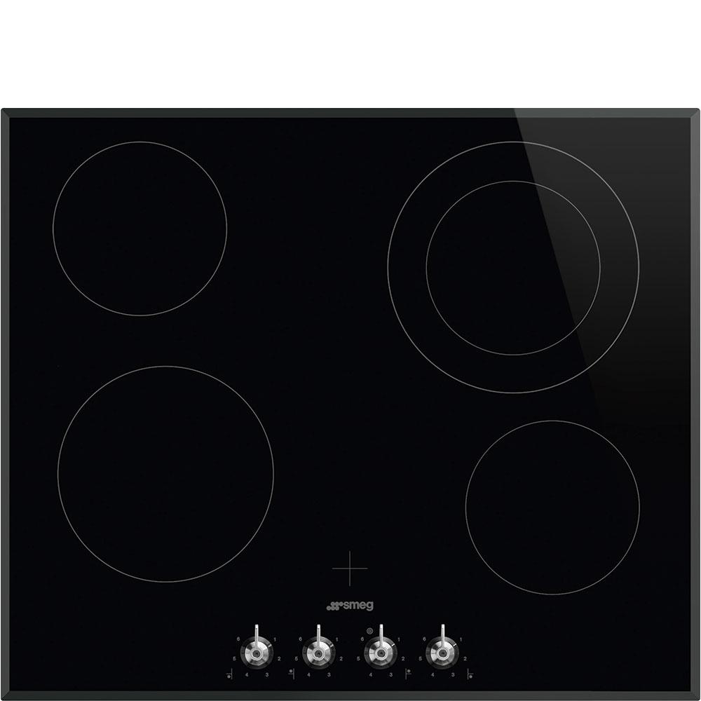 Sklokeramická varná deska Classic se 4 varnými zónami, knoflíkové ovládání, 60 cm, SE364ETBM, černá