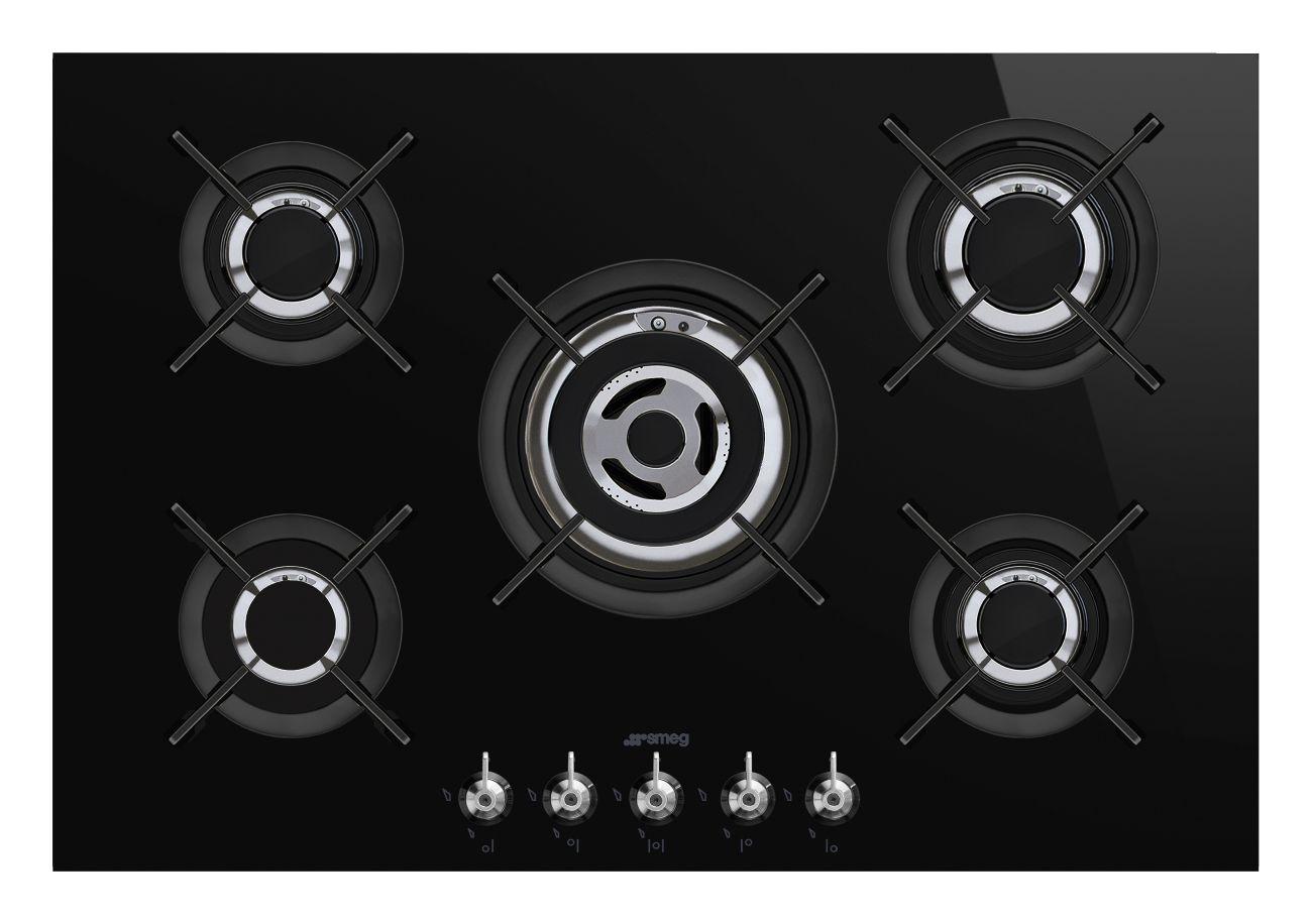 Plynová varná deska Classic, PV375CN, 75 cm, sklokeramika, 5 varných zón, černá