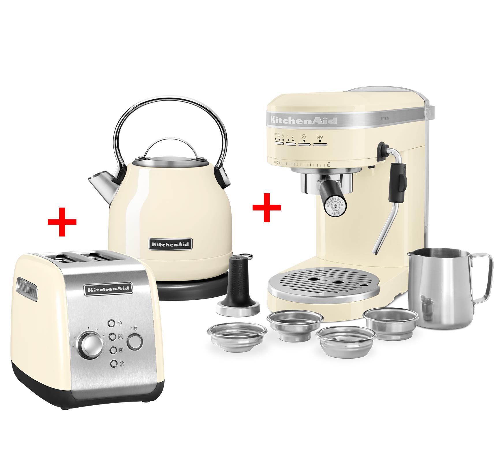 Výhodný set kávovar, toustovač, rychlovarná konvice, mandlová