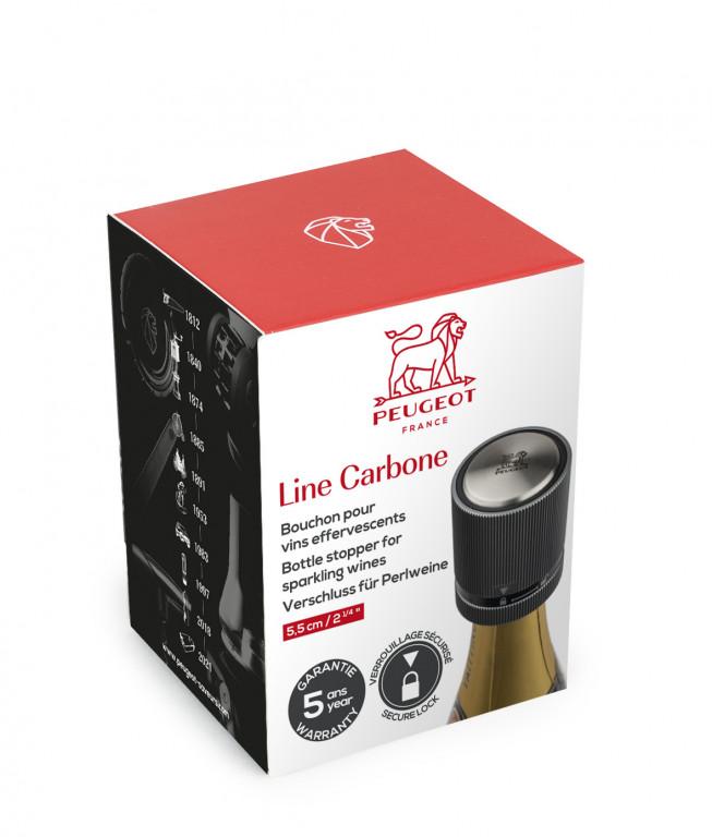 PEUGEOT LINE zátka na perlivé víno aluminiová Carbon 