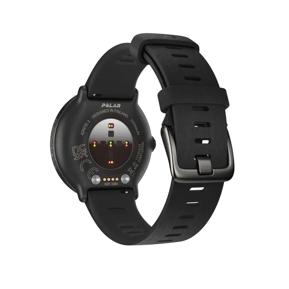 Fitness a wellness hodinky Ignite 3 Titanium, silikonový řemínek velikost S-L, černá