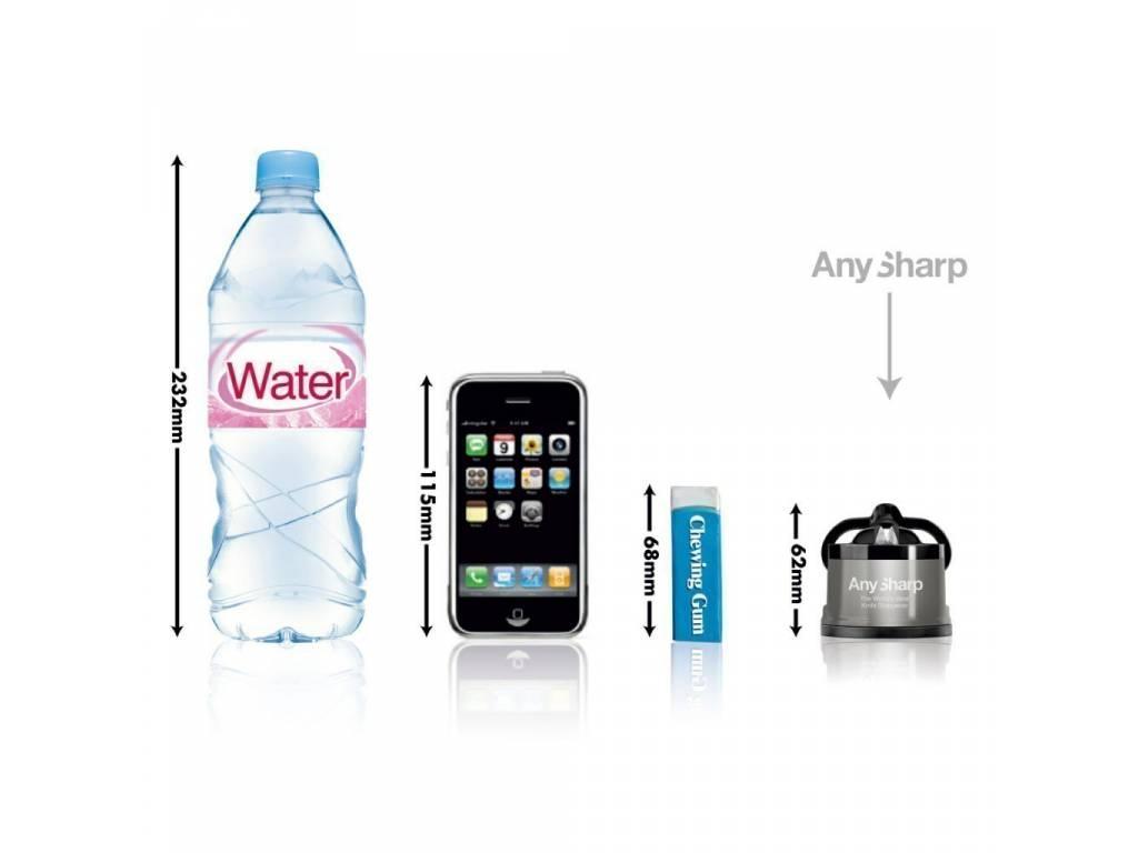 Brousek na nože Elite s plastovým tělem, šedá