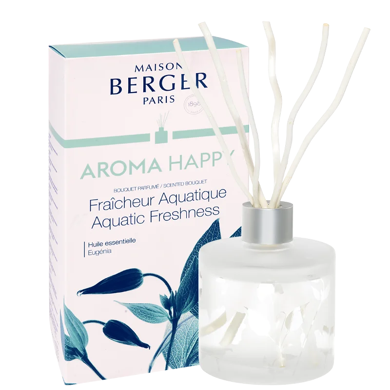 Difuzér s vrbovými tyčinkami Aroma Happy – Svěžest vody, 180 ml