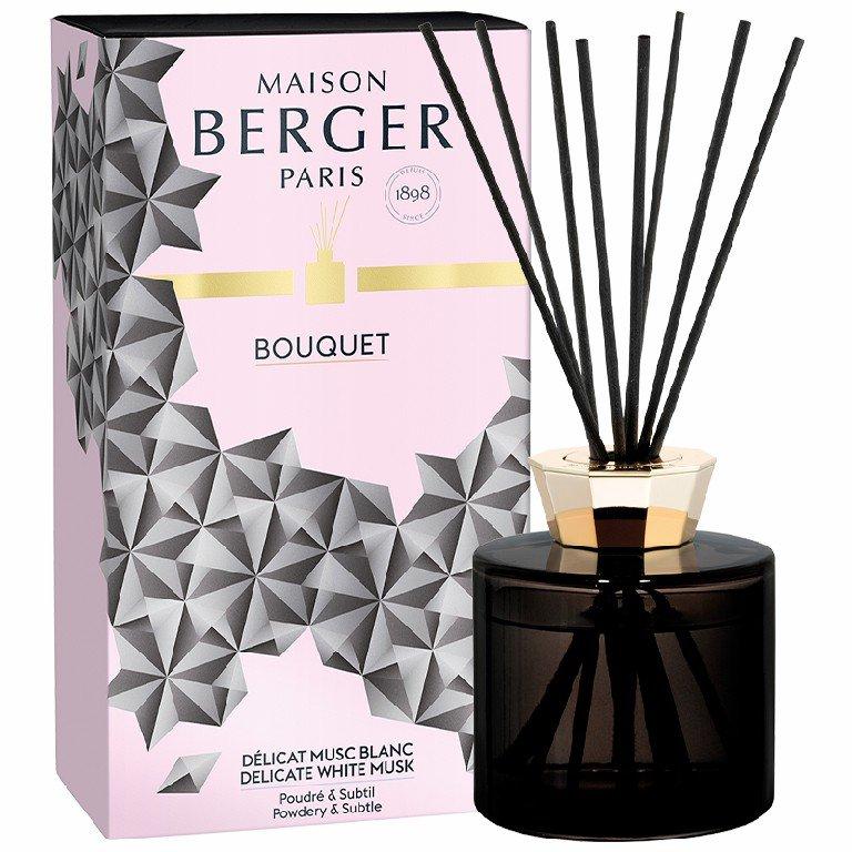 BERGER Black Crystal Delicate White Musk / Bílé pižmo difuzér s náplní 180ml černý (EOL)