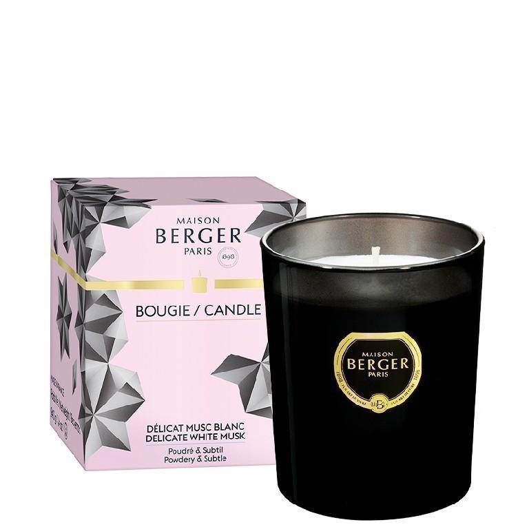 BERGER Black Crystal svíčka černá Bílé pižmo 240g (EOL)