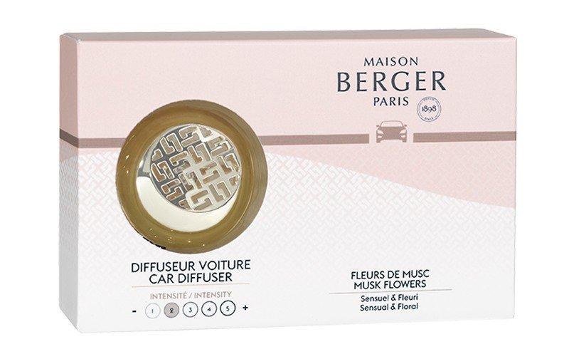 BERGER CAR difuzér do auta Senso s náplní Musk Flowers/Květy pižma 