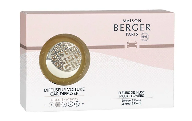 BERGER CAR difuzér do auta Senso s náplní Musk Flowers/Květy pižma 