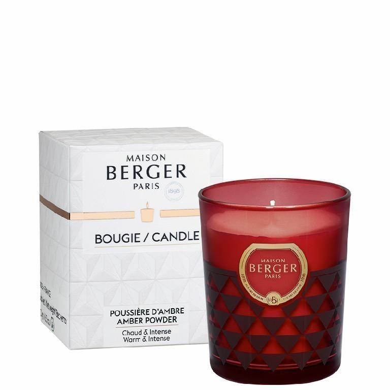 BERGER Clarity svíčka Ambrový prach 180g bordó (EOL)