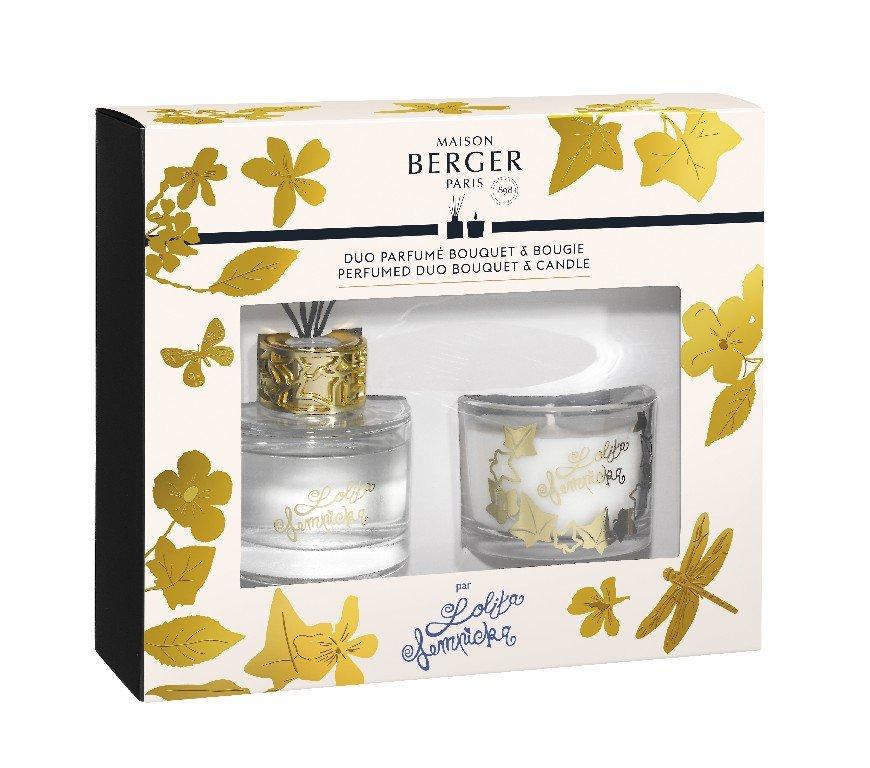 BERGER Lolita Lempicka mini duo difuzér 0,08l + svíčka 80g transparentní