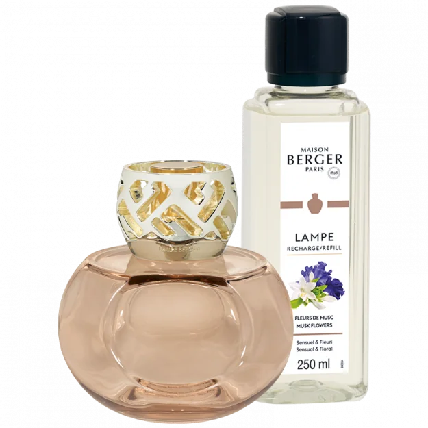 Dárková sada: katalytická lampa Senso Nude + Květy pižma, 250 ml