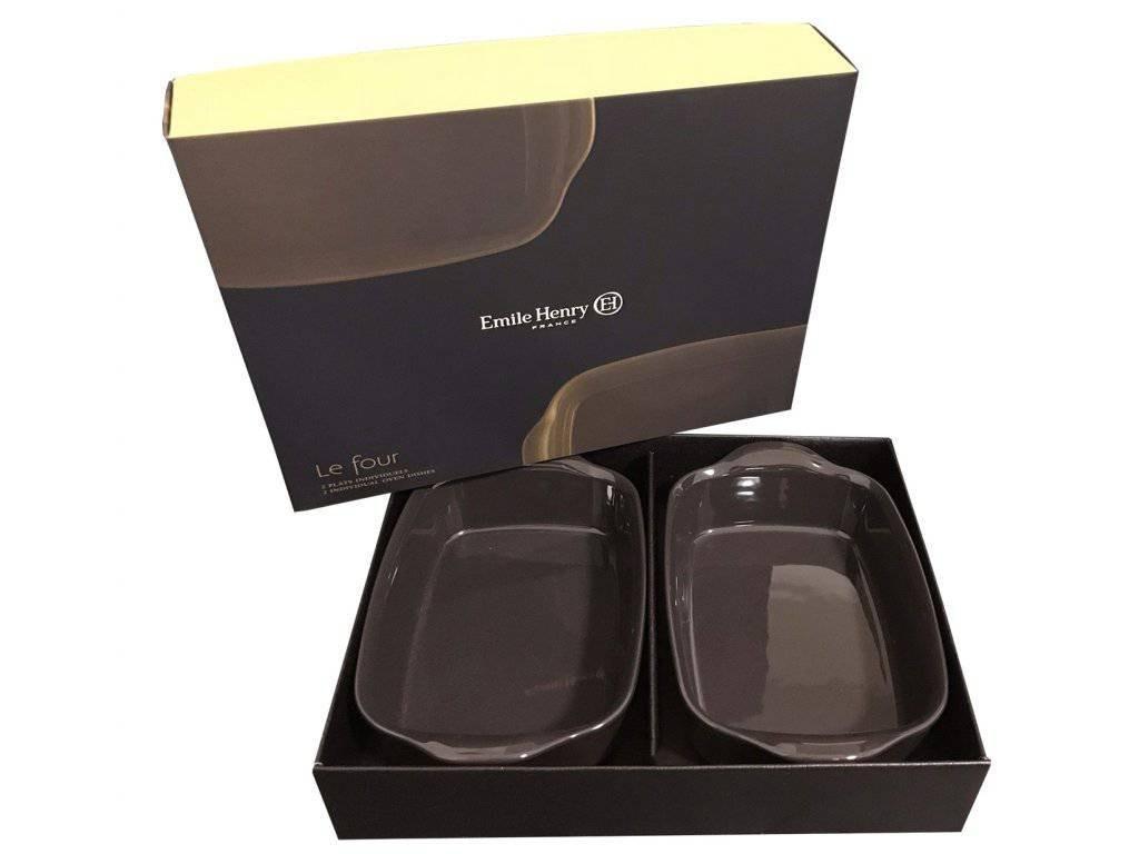 EH Akční set - 2ks zapékací mísy 9649, pepřová (EOL)