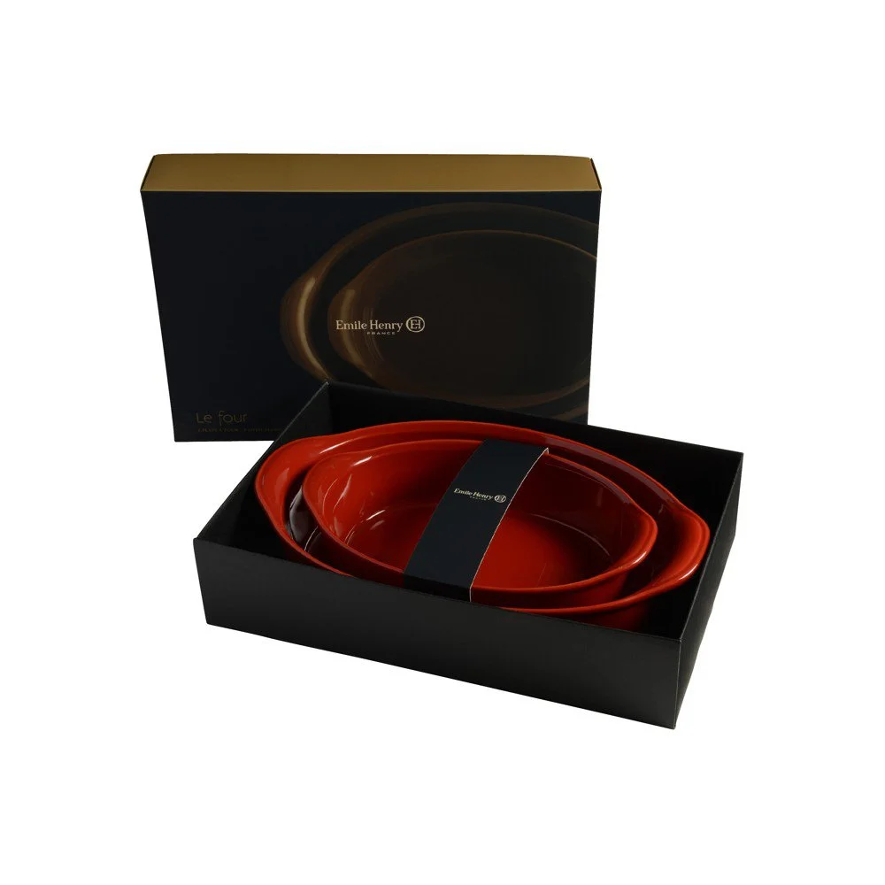 EH Akční set Ultime zapékací mísy, set dvou ks, granátová (EOL)