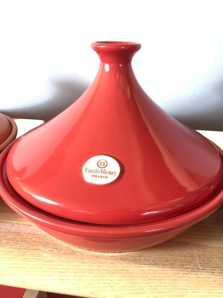 Keramický hrnec tajine Flame Ø 32 cm, červená vlčí mák