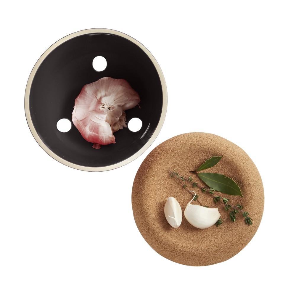 Miska na uskladnění česneku, 1 l, slonová kost