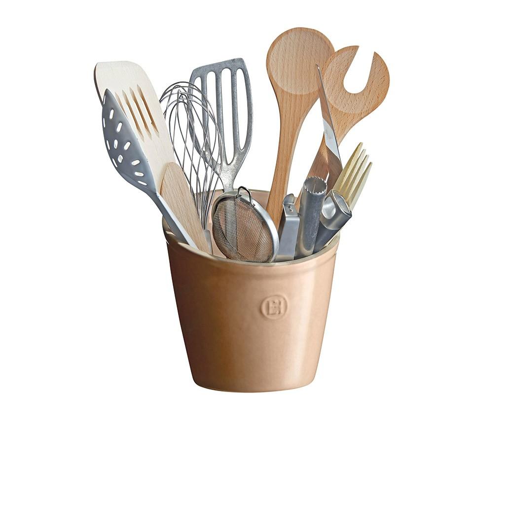 Keramická nádoba na kuchyňské nástroje, 14 x 14 cm, slonová kost