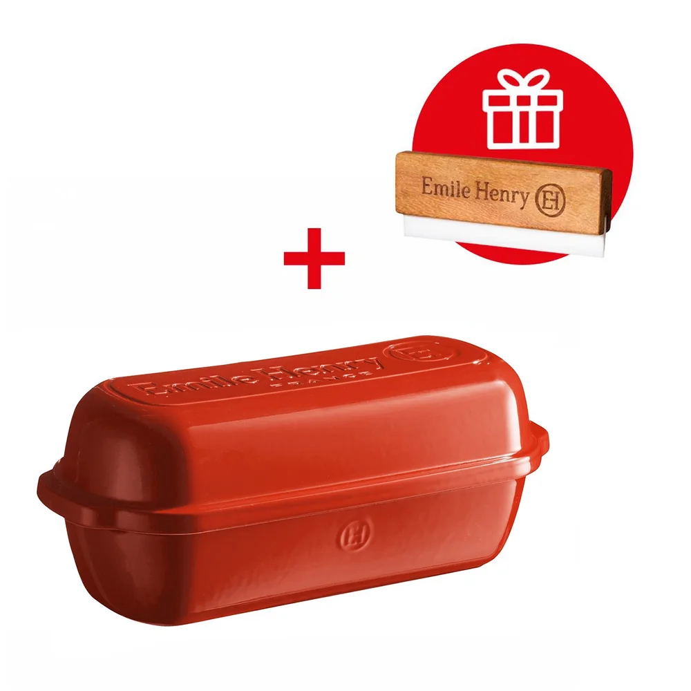 Forma na pečení chleba, hranatá, 39 x 16,5 cm, červenooranžová