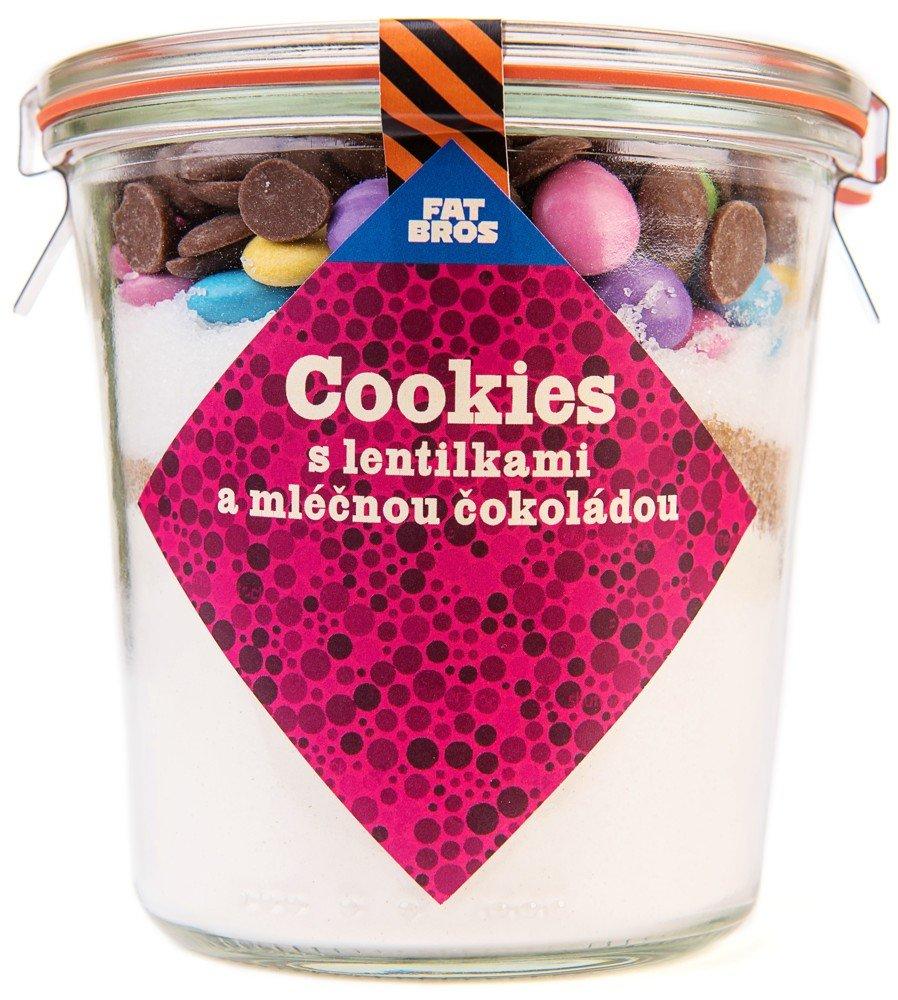 Směs na pečení Cookies s lentilkami a mléčnou čokoládou, 420 g