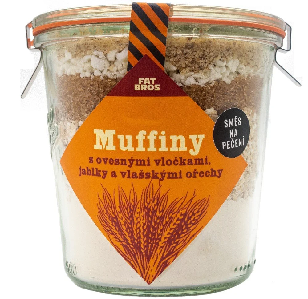Směs na pečení Muffiny s ovesnými vločkami, jablky a vlašskými ořechy, 350 