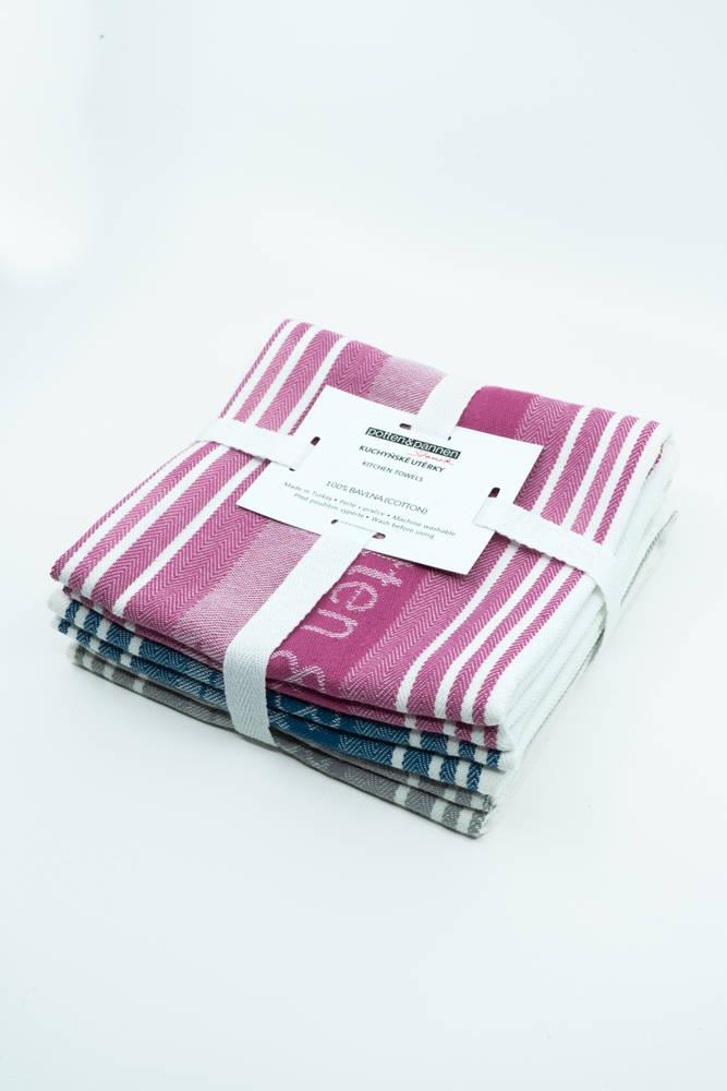 HUMATEX KIFD Utěrky P&P bavlněné barevné set 3 (EOL)