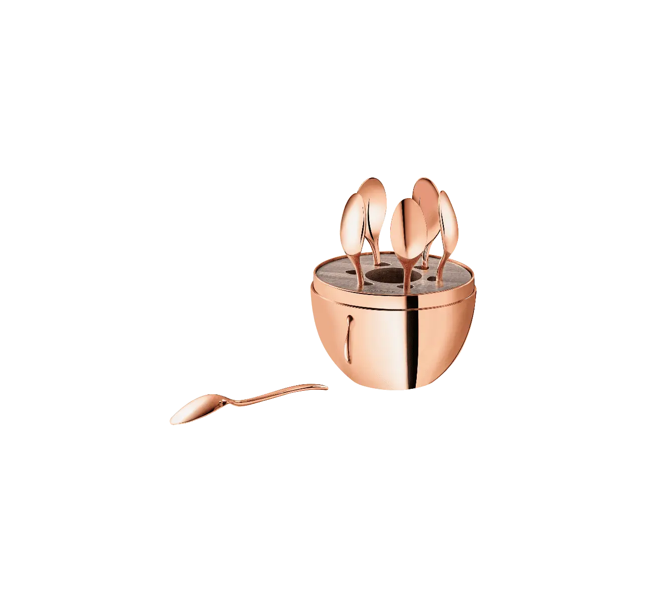 Sada postříbřených kávových lžiček Mood, 6 ks, rose gold