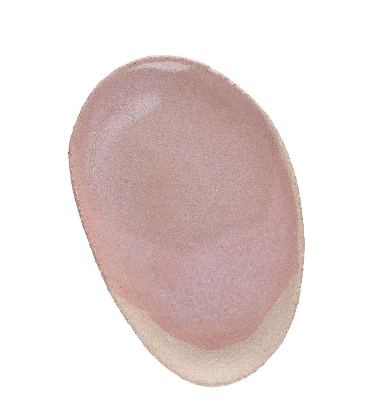 Jars Wabi Oválný servírovací talíř růžová 25x36 cm / 2,5 cm