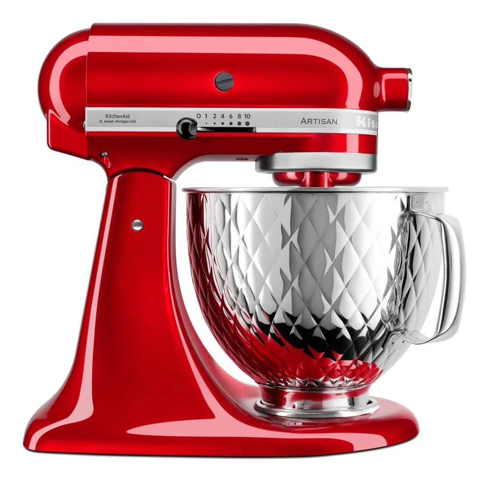 Kuchyňský robot Artisan KSM 156, tepaná mísa, červená metalíza / Candy Apple