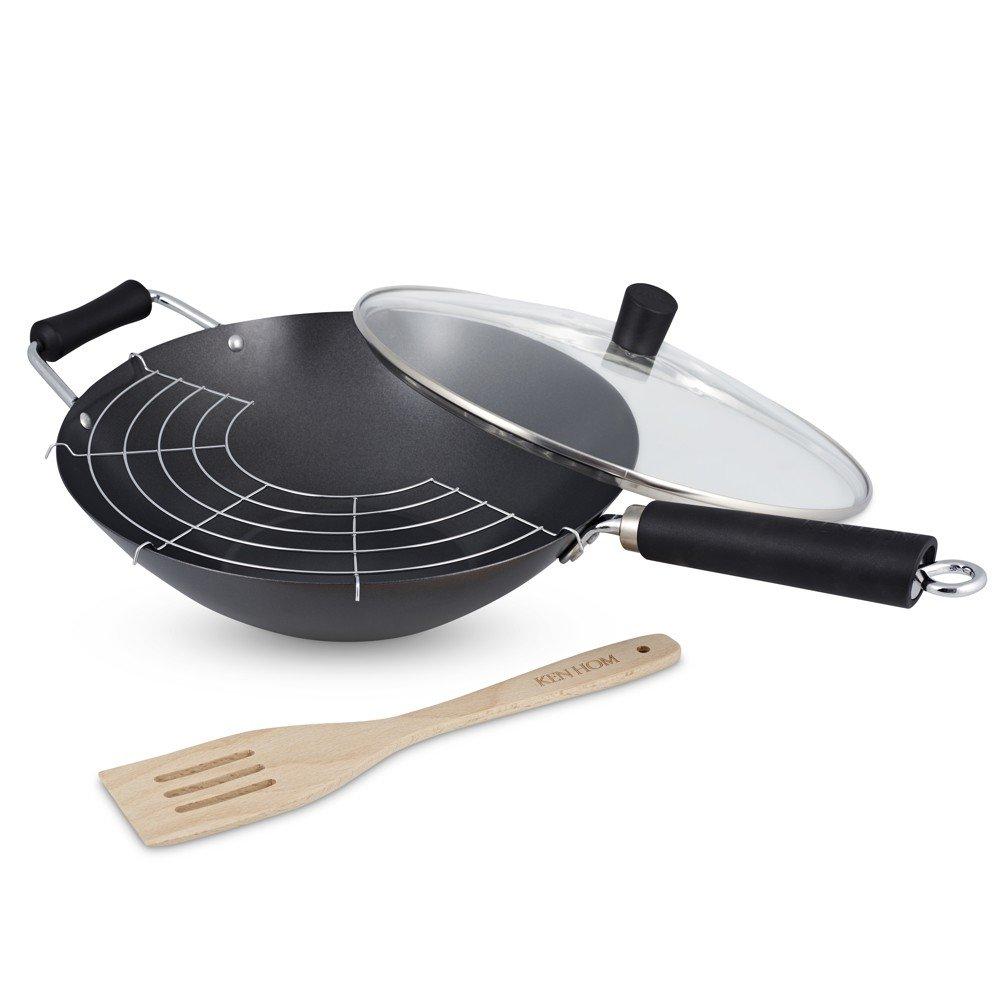 KEN HOM Excellence nepřilnavý karbonový Wok 31 cm set 4ks (EOL)