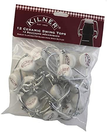 KILNER set náhradních porcelánových uzávěru s klipem na láhve 12ks (EOL)