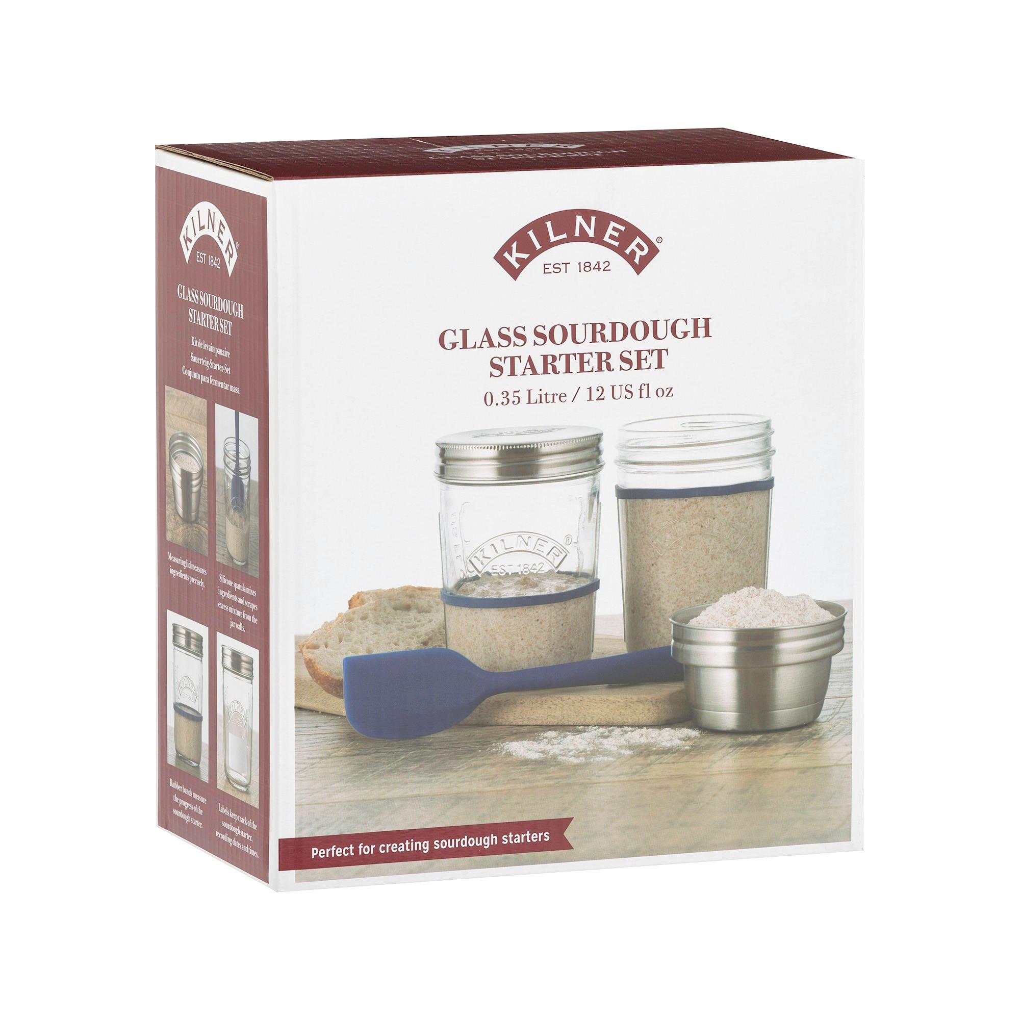 KILNER Starter set na výrobu kvásku 2x 0,35l se špatulí