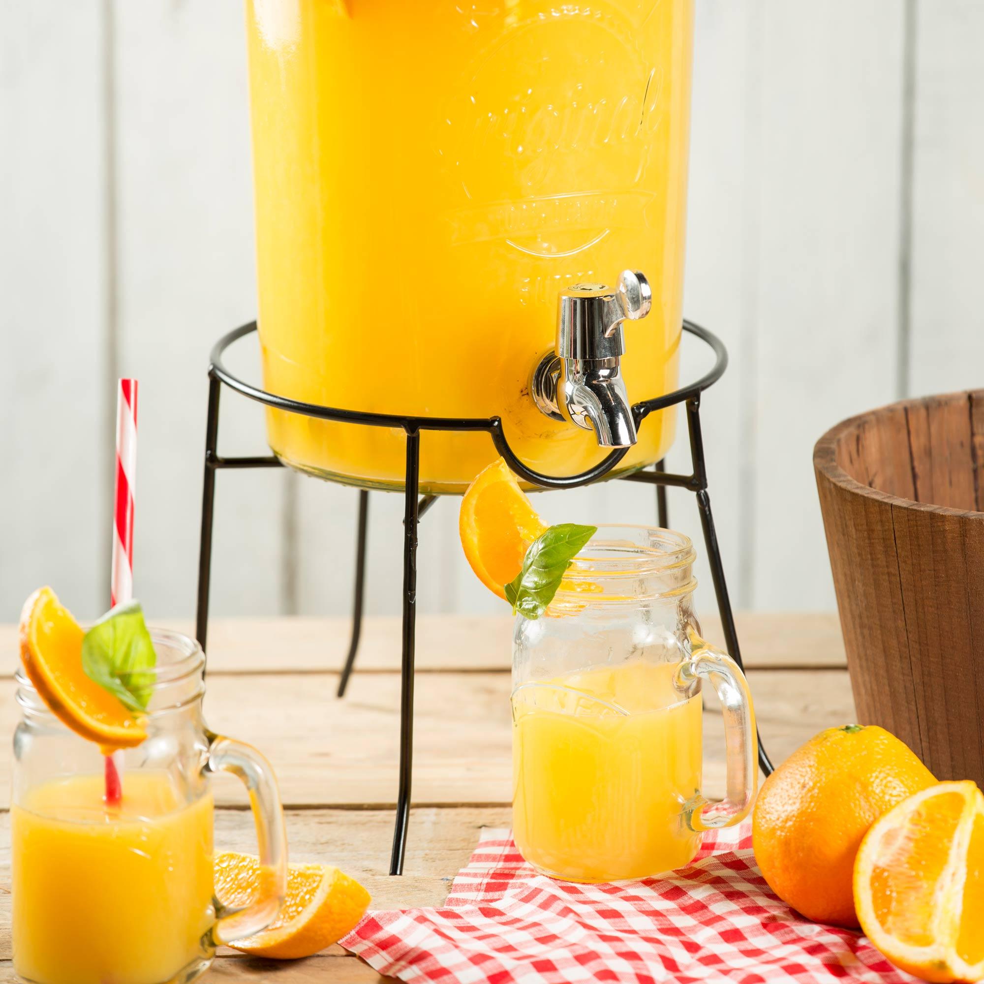 Stojan na skleněný soudek s kohoutkem