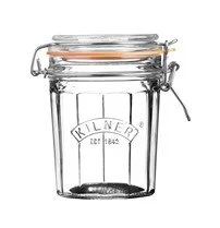 Zavařovací sklenice s klipem, fasetový design, 0,45l 