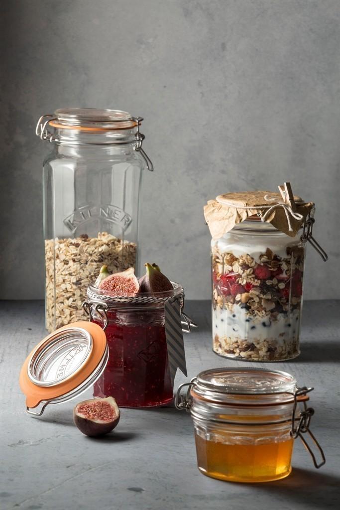 KILNER zavařovací sklenice s klipem 0,45l fasetový design (EOL)