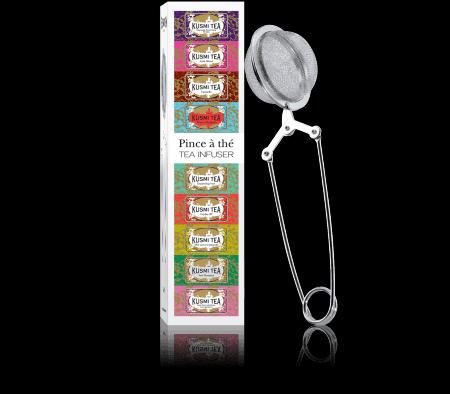 KUSMI TEA Essentials Teas dárkový set sypaných čajů se sítkem 5x25g (EOL) 