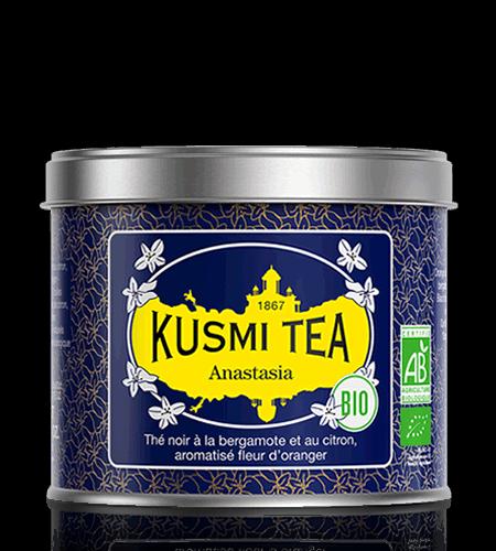 Sypaný černý čaj Anastasia Bio, kovová dóza 20 g