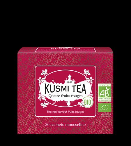 Sypaný černý čaj Four Red Fruits Bio, kovová dóza 100 g