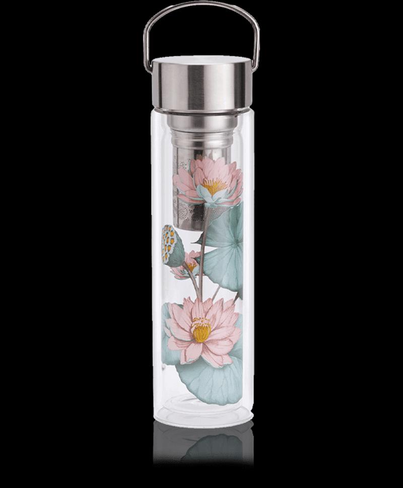 KUSMI TEA Padma dvoustěnný sklěněný cestovní hrnek se sítkem 0,35l transparentní  (EOL)