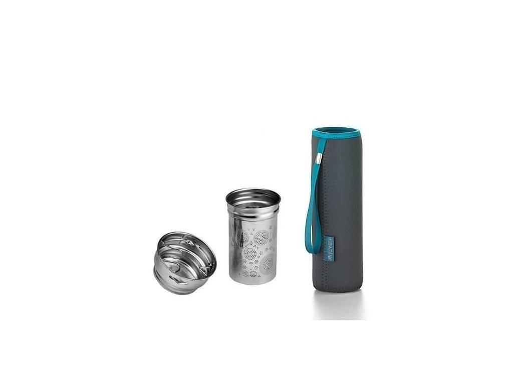 KUSMI TEA Padma dvoustěnný sklěněný cestovní hrnek se sítkem 0,35l transparentní  (EOL)