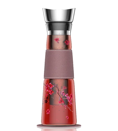 Skleněná karafa se sítkem Cherry Blossom, 1,25 l