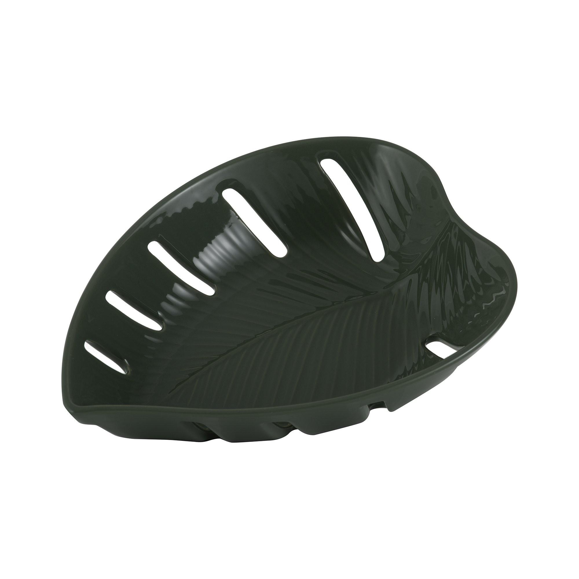 MASON CASH In The Forest mísa na ovoce a pečivo zelená ve tvaru lístku