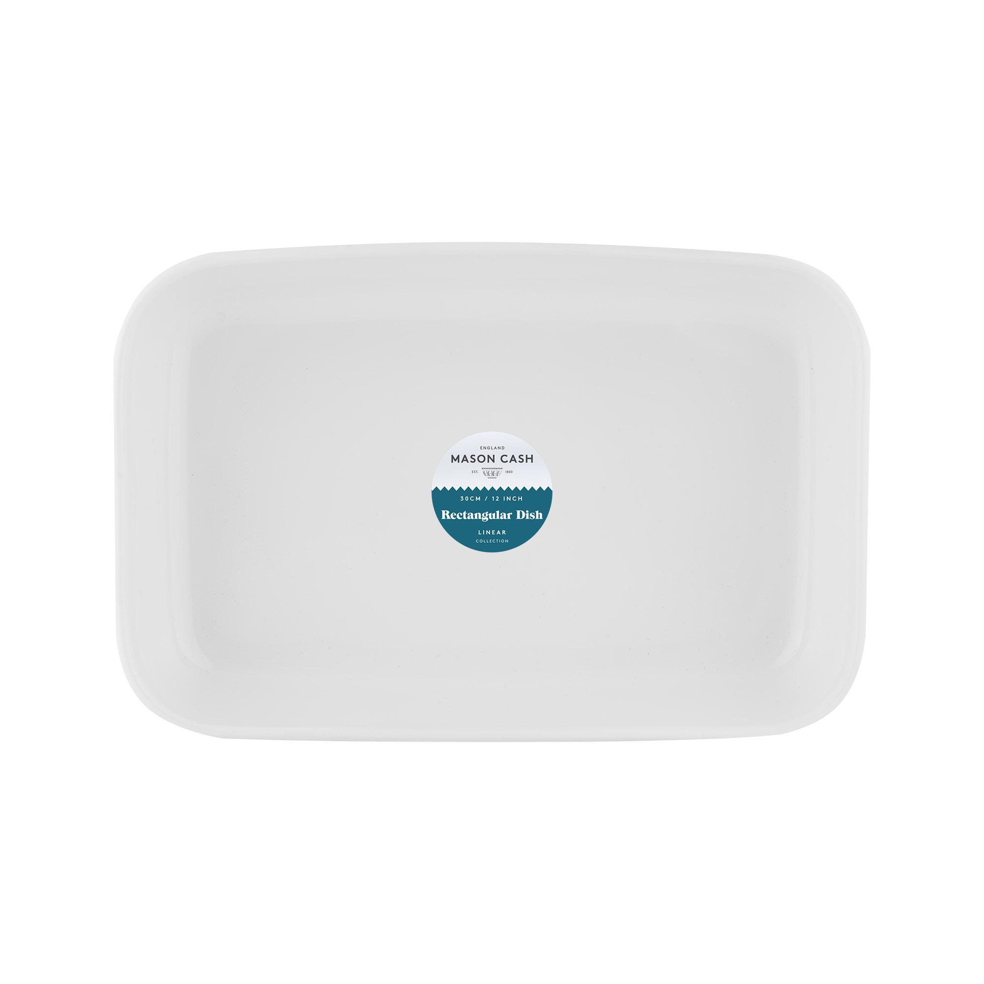 MASON CASH Linear velká obdelníková zapékací mísa 6,5x30x20cm, 2,4l bílá (EOL)