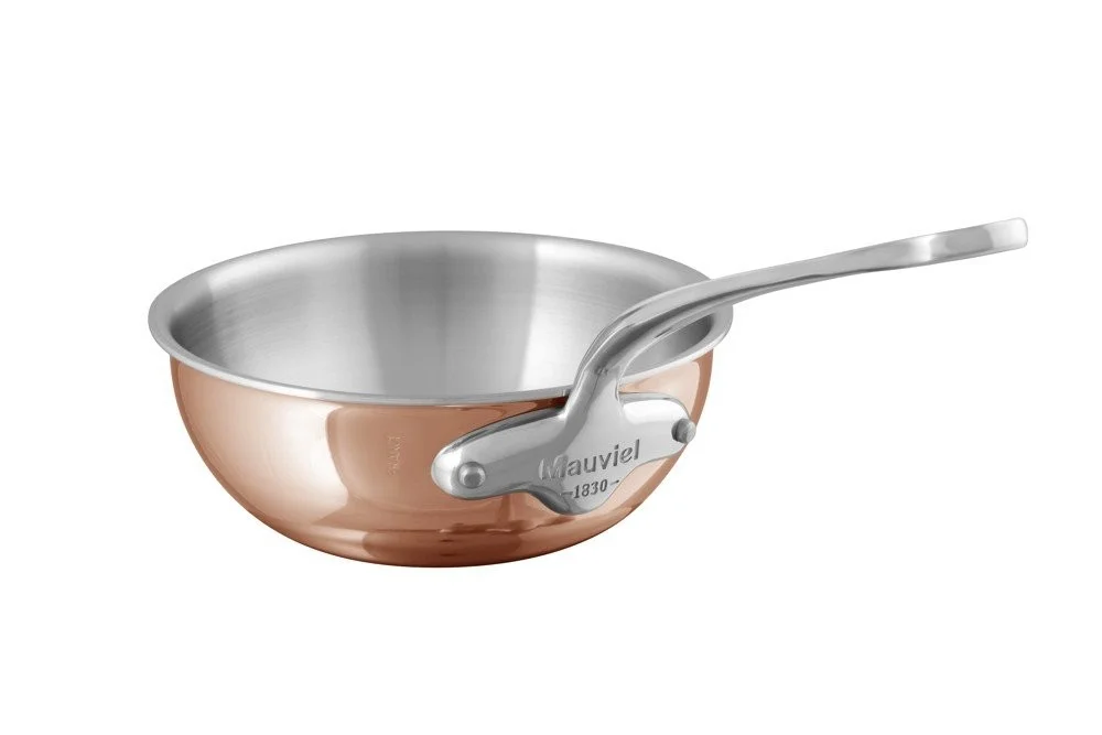 M´6S měděná soté pánev na indukci, oblá, 24 cm 