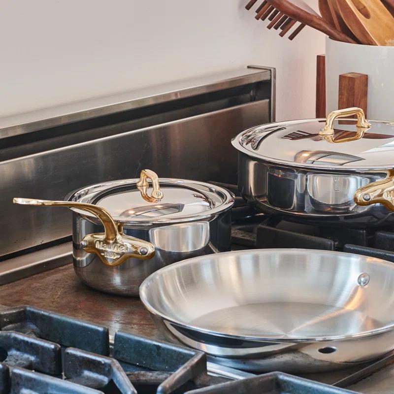 Nerezový rendlík s bronzovou rukojetí M’Cook B, 12 cm / 0,8 l