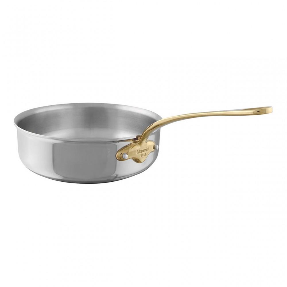 Nerezová pánev na soté s bronzovou rukojetí M’Cook B, 24 cm / 3,2 l