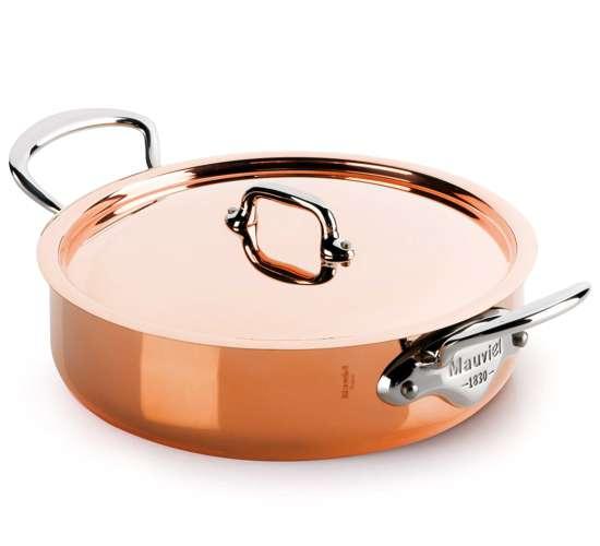 MAUVIEL M'héritage 150s hrnec nízký s poklicí 28 cm úchyt nerez