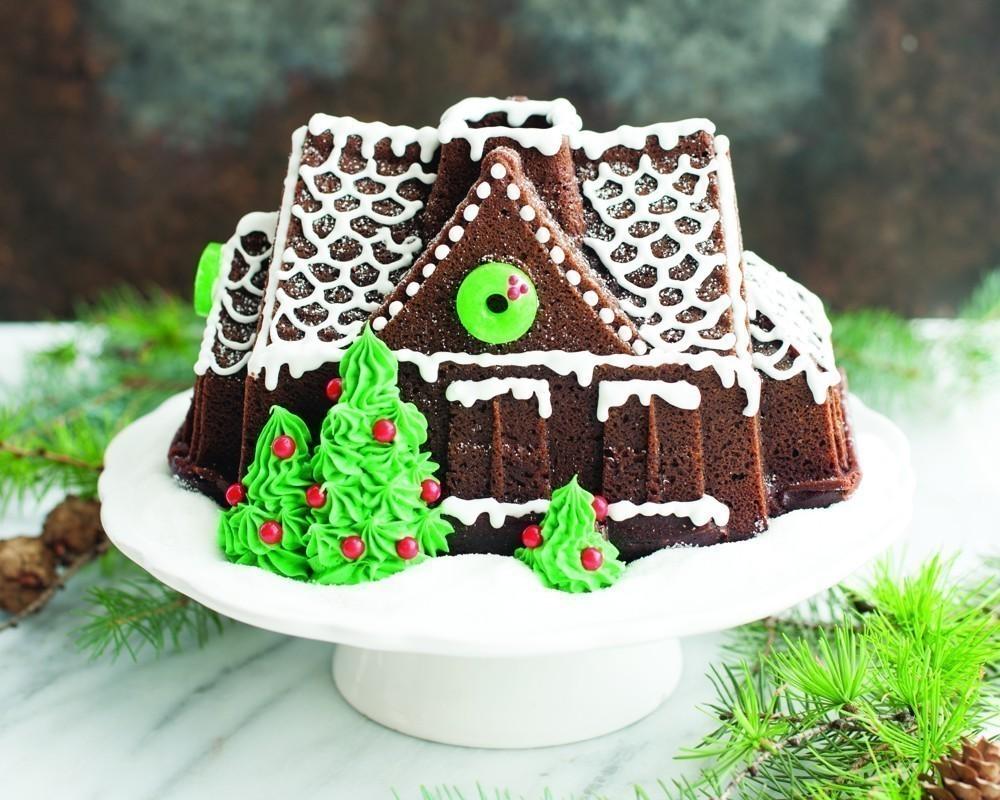 NW Forma na bábovku Domeček 9 cup stříbrná