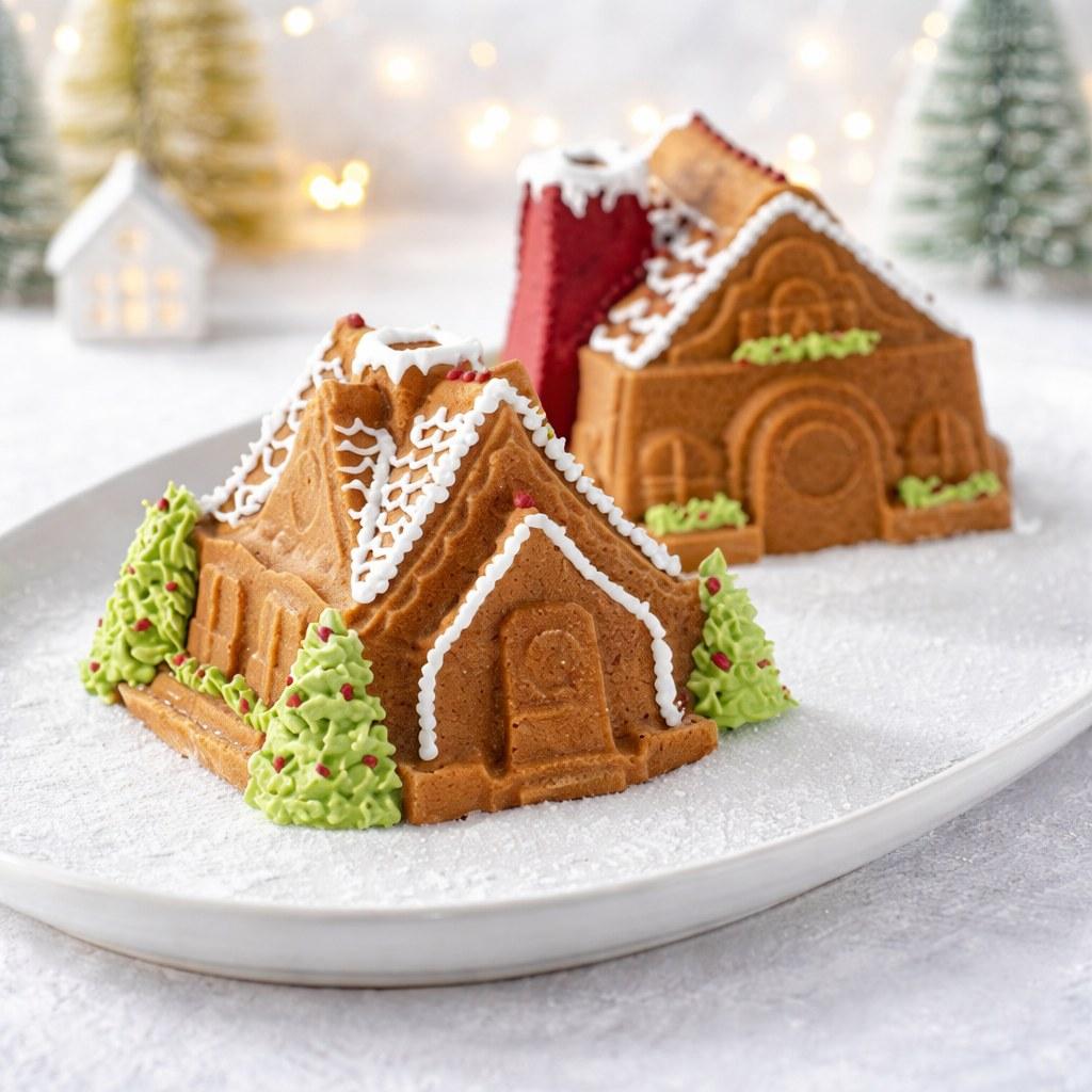 Forma na bábovku, Pohádkové domečky, stříbřitě šedá, 1,2 l